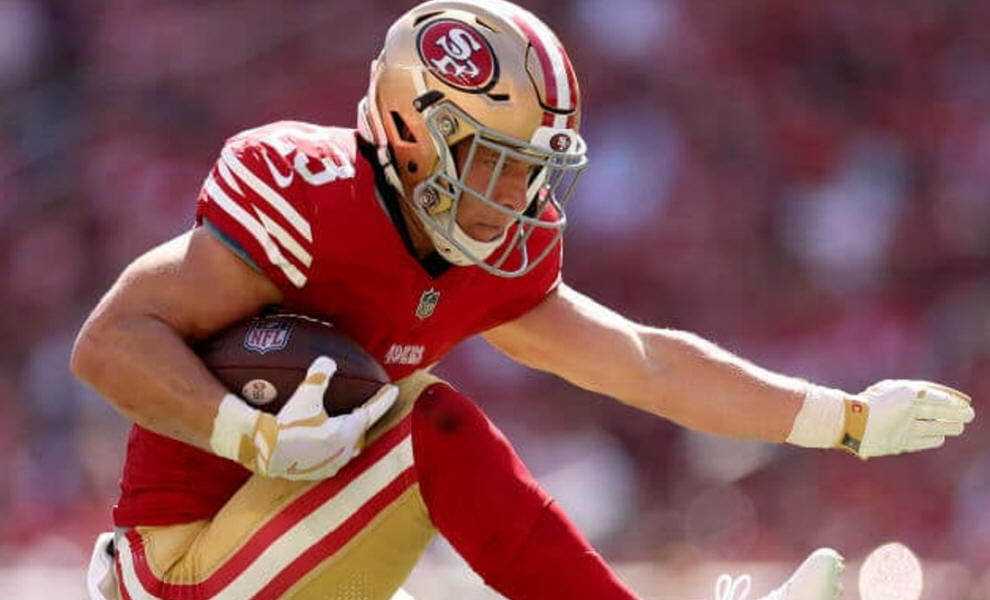 49ers' Christian McCaffrey scores 4 TDs in win vs. Cardinals; San Francisco  now 4-0 - The Athletic